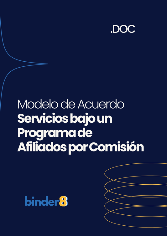 Modelo de Acuerdo Servicios bajo un Programa de Afiliados por Comisión