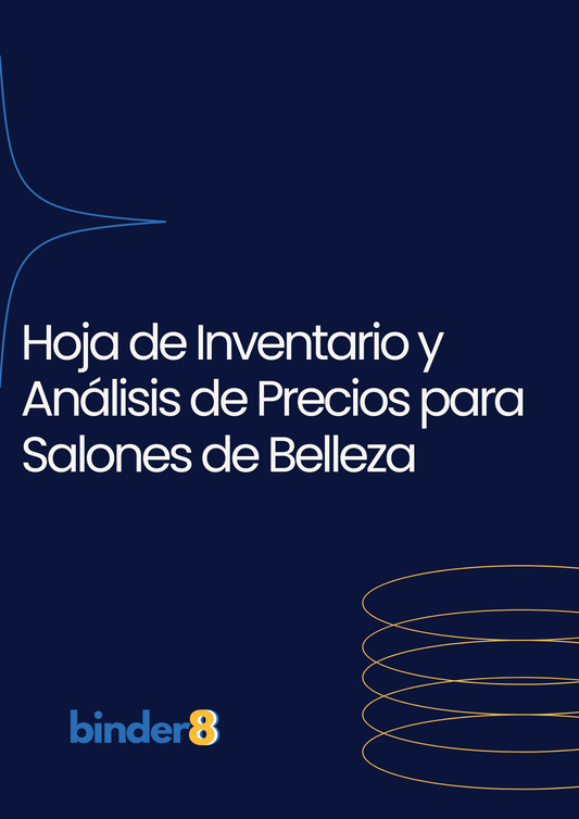 Hoja de Registro de Inventario y Análisis de Precios para Salones de Belleza